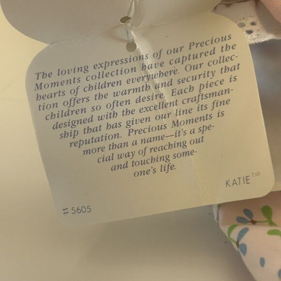 Precious Moments Dolls Katie 1986 Mother Applause Plush With Tags 15” - Picture 8 of 13